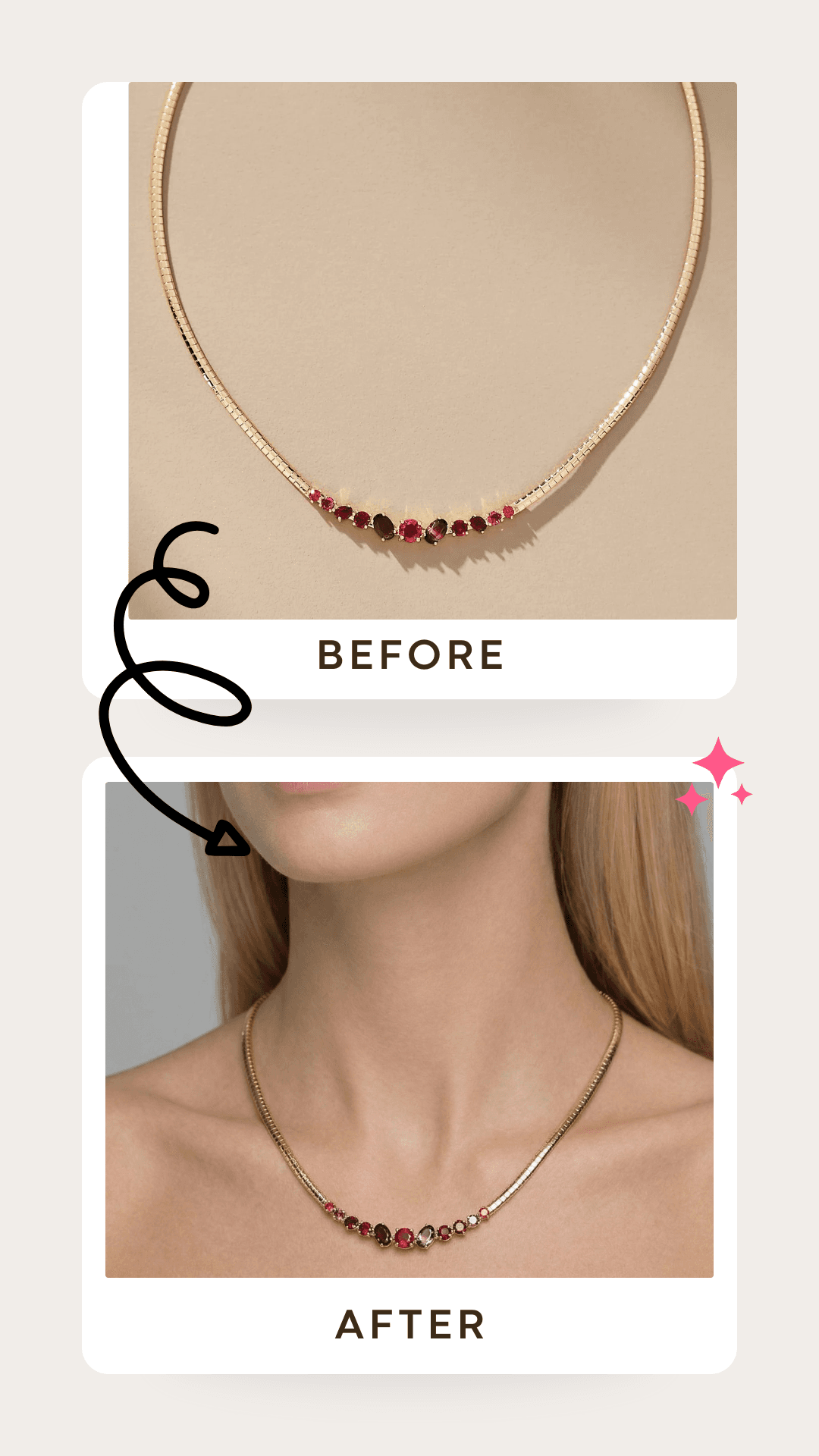 Jewelry Studio AI fashion photography example